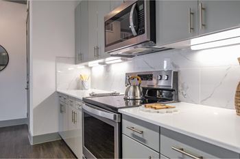 luxury kitchen at Reveal Skyline apartments